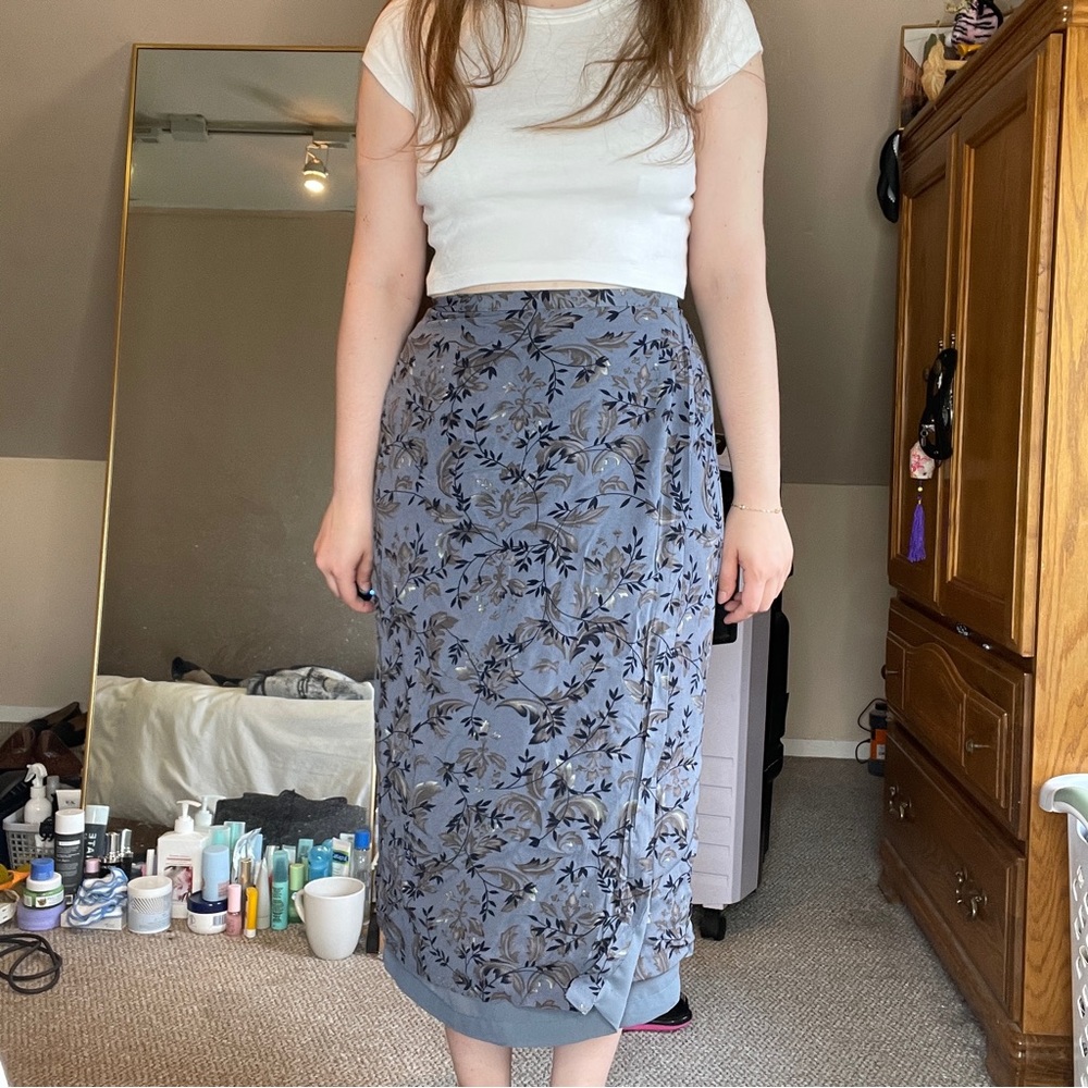 Floral wrap skirt